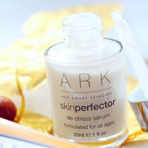 For stressed and pollution-damaged skin, ARK's skin perfector de-stress serum is formulated for all ages.