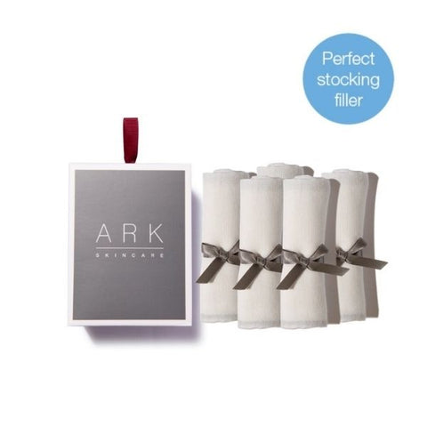ARK Skincare's gift set of 5 cotton face cloths & a mini gift box