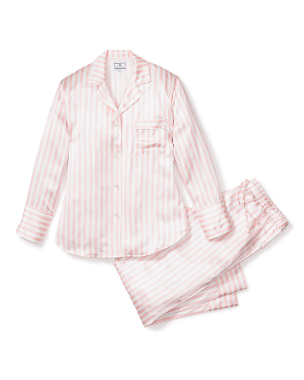 Women's Pink Stripe Silk Nightshirt