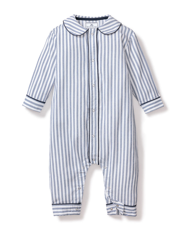 Men's Navy French Ticking Twill Pajamas