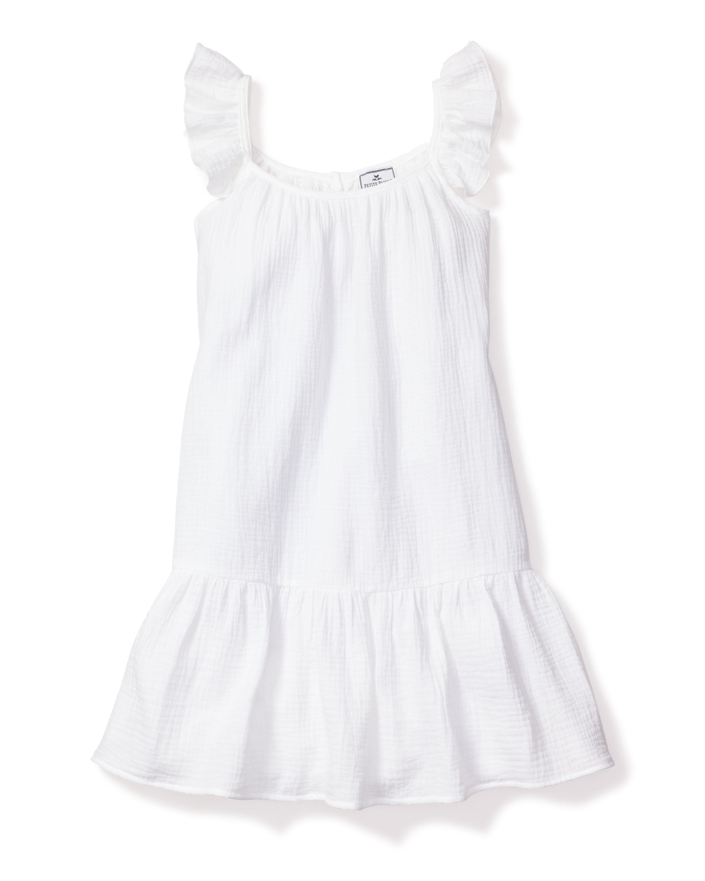 Girls White Gauze Celeste Sundress – Petite Plume