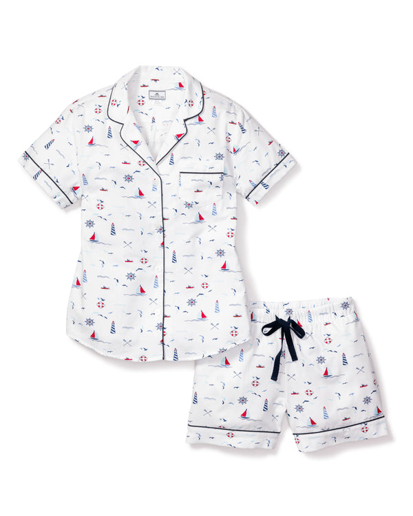 Men's Silk Pajama Short Set in Panthère de Nuit