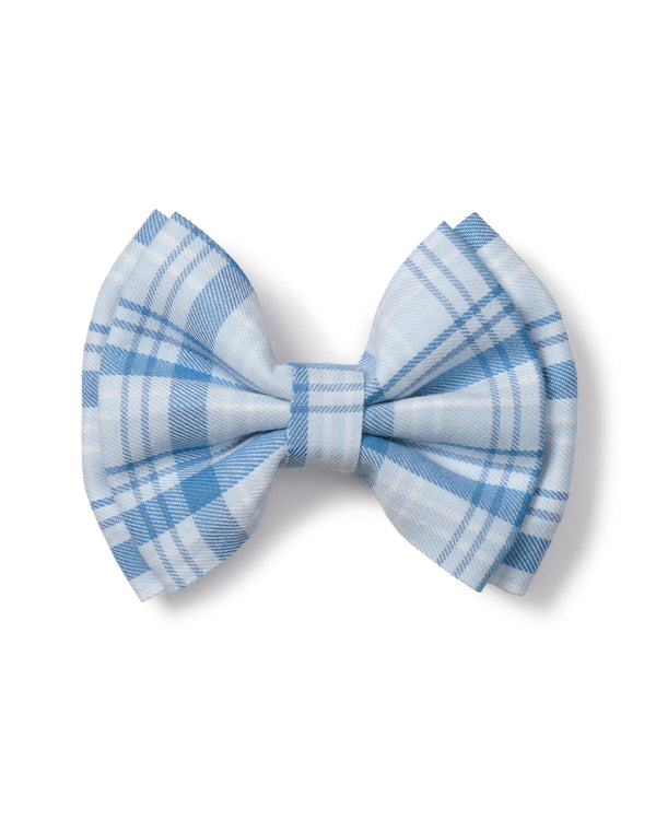 5275 Blue Plaid Bow Top