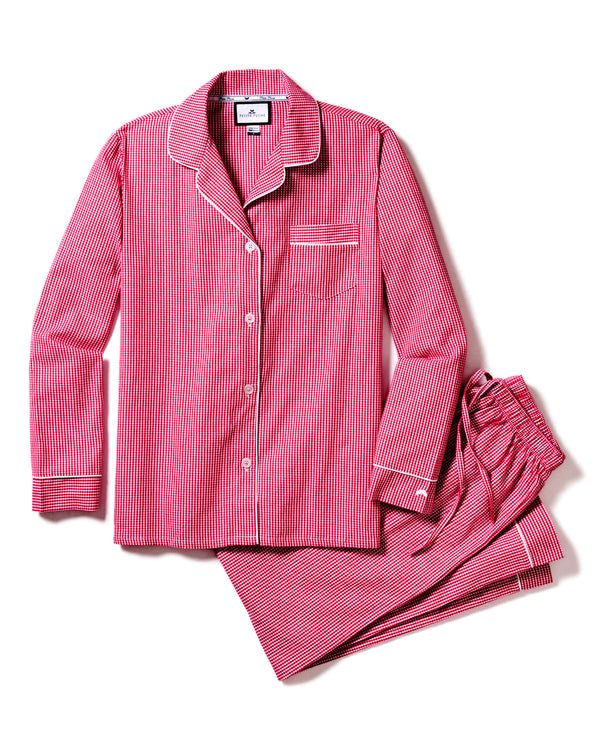 THE FIRESIDE FLANNEL PAJAMAS IN BLACK GINGHAM – Pink Desert