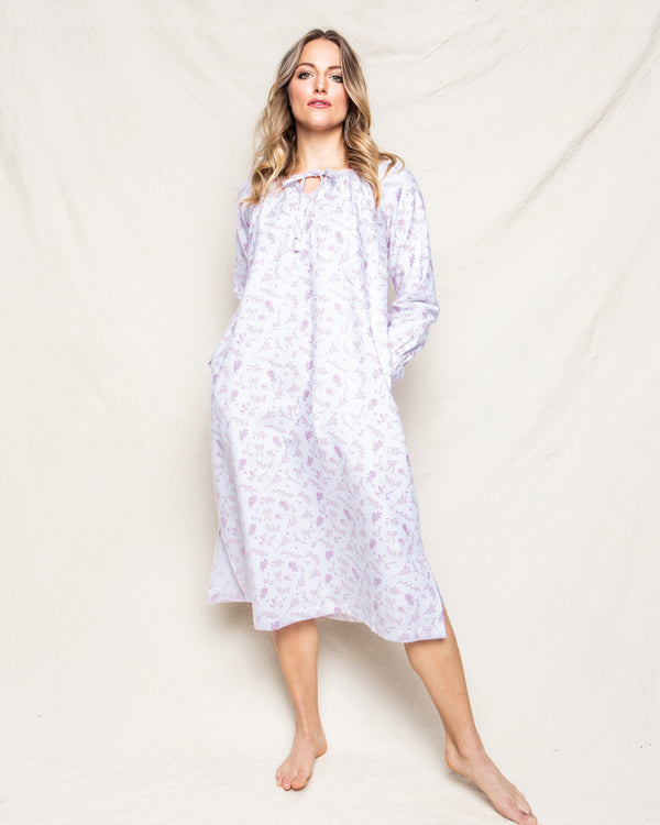 Women's Flannel Pajama Set in Navy Gingham