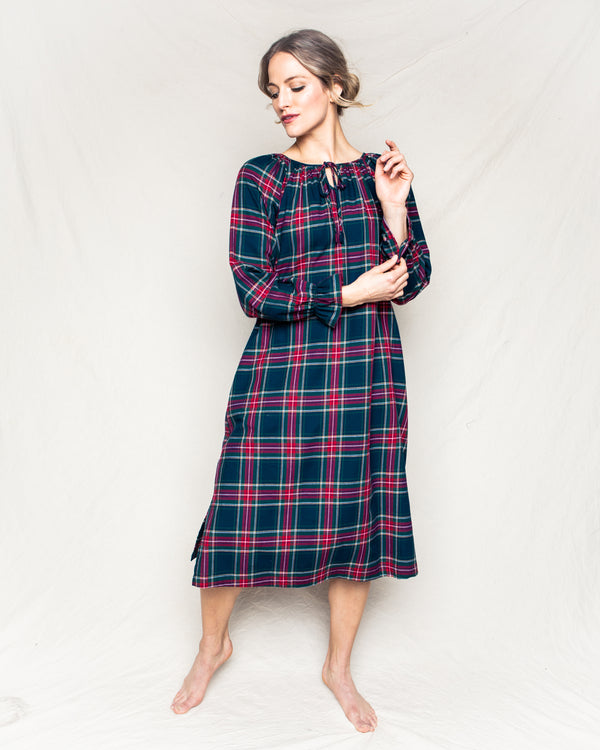 Women's Brushed Cotton Pajama Set in Balmoral Tartan