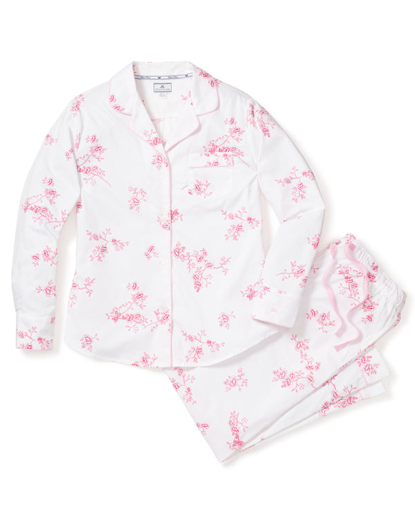 ERFMFKL Women's White Lace Cotton Pajama Set Ruffle Floral