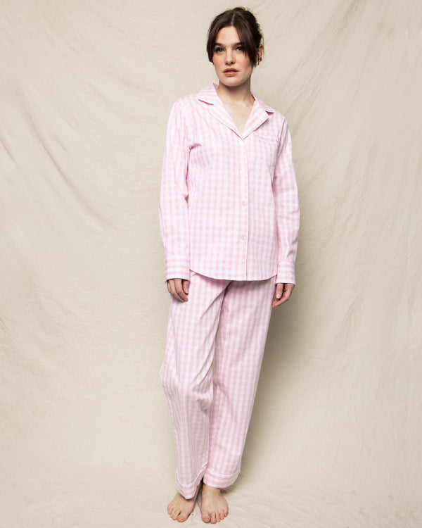 Women's Yellow Gingham 100% Cotton Summer Pyjama Set