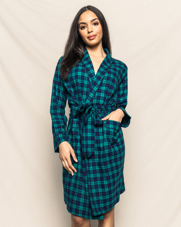 Women's Brushed Cotton Pajama Set in Balmoral Tartan