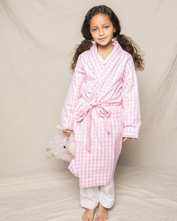 Girl's Pink Gingham Pajama Set