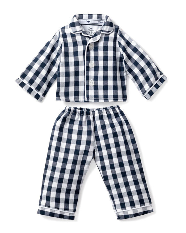 Infant's Red Mini-Gingham Doll Pajamas