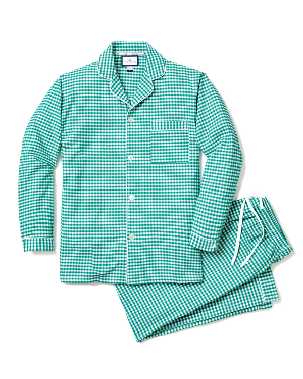 Men's Flannel Pajama Set in Forest Green – Petite Plume