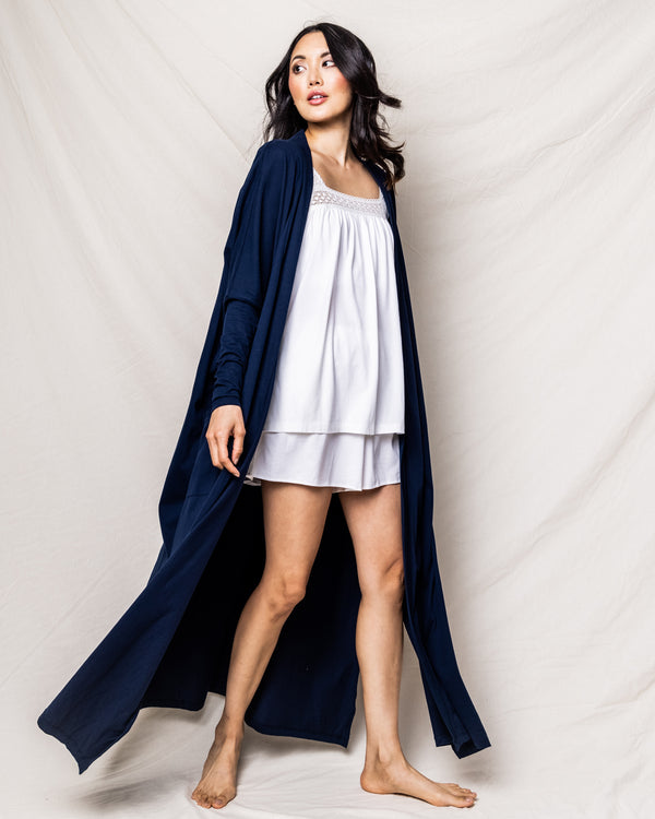 Women's Pima Duster in White – Petite Plume