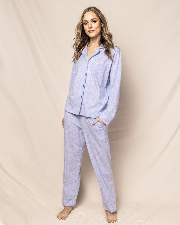 Women's Pima Pajama Set in Periwinkle – Petite Plume