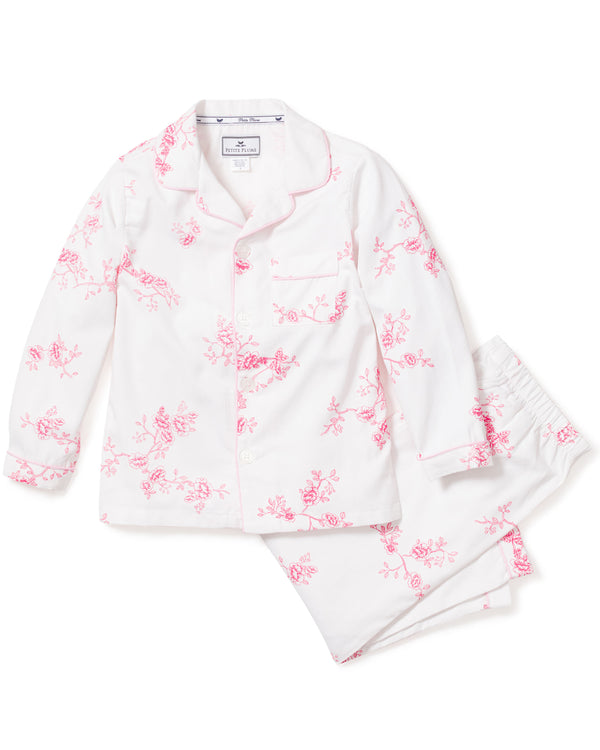 Women's Twill Pajama Set in English Rose Floral – Petite Plume