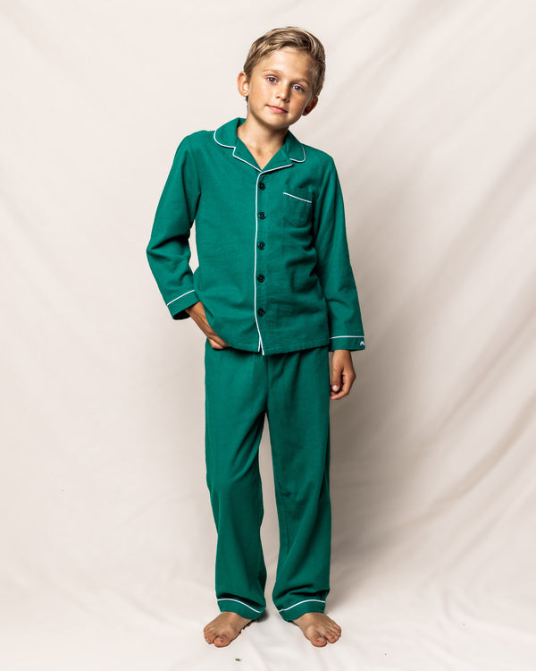 Men's Flannel Pajama Set in Forest Green – Petite Plume