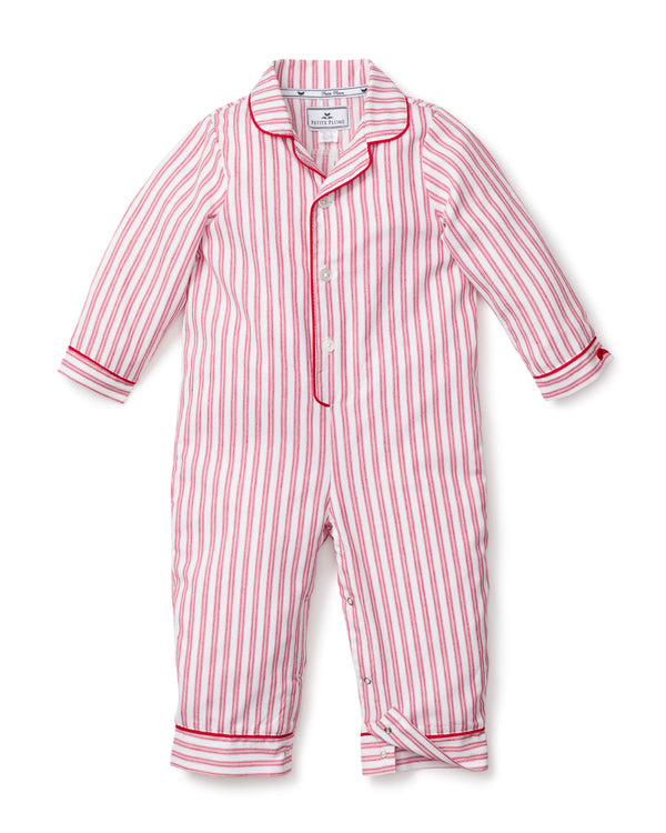 Infant's Antique Red Ticking Doll Pajamas