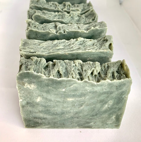 Blue Chamomile Soap drying