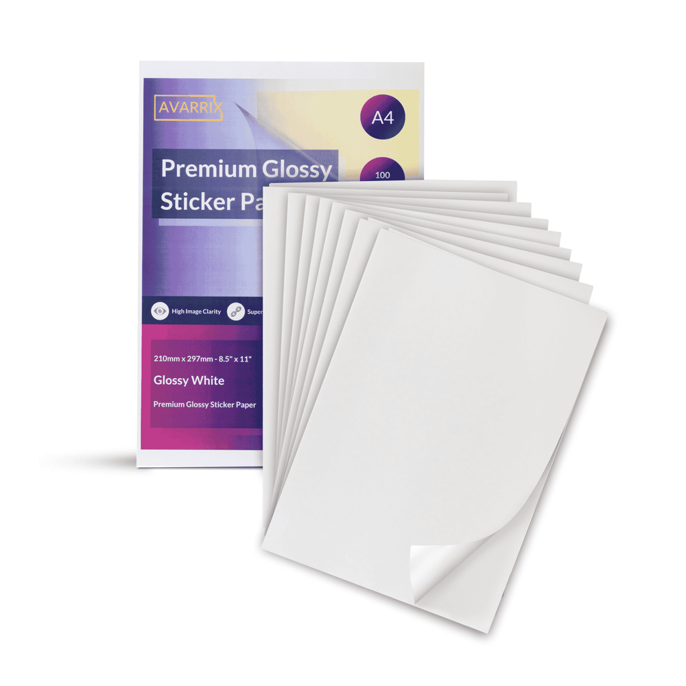 Glossy Printable Vinyl Sticker Paper 100 Sheets Waterproof - 8.5X 11 –  HTVRONT