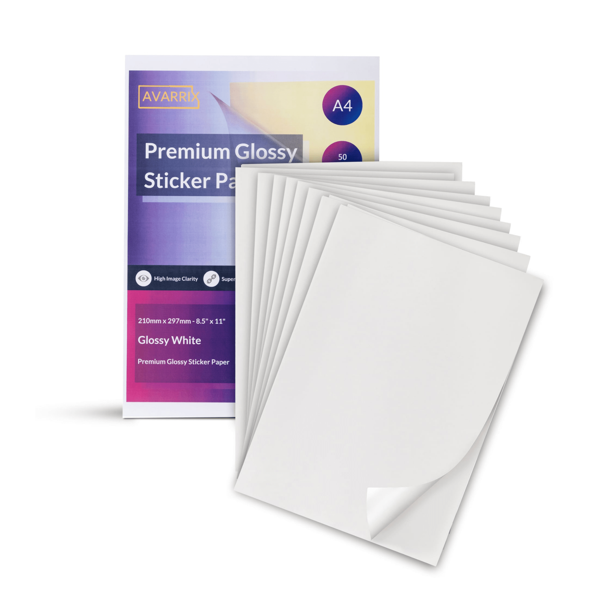 White Blank Sticker Paper