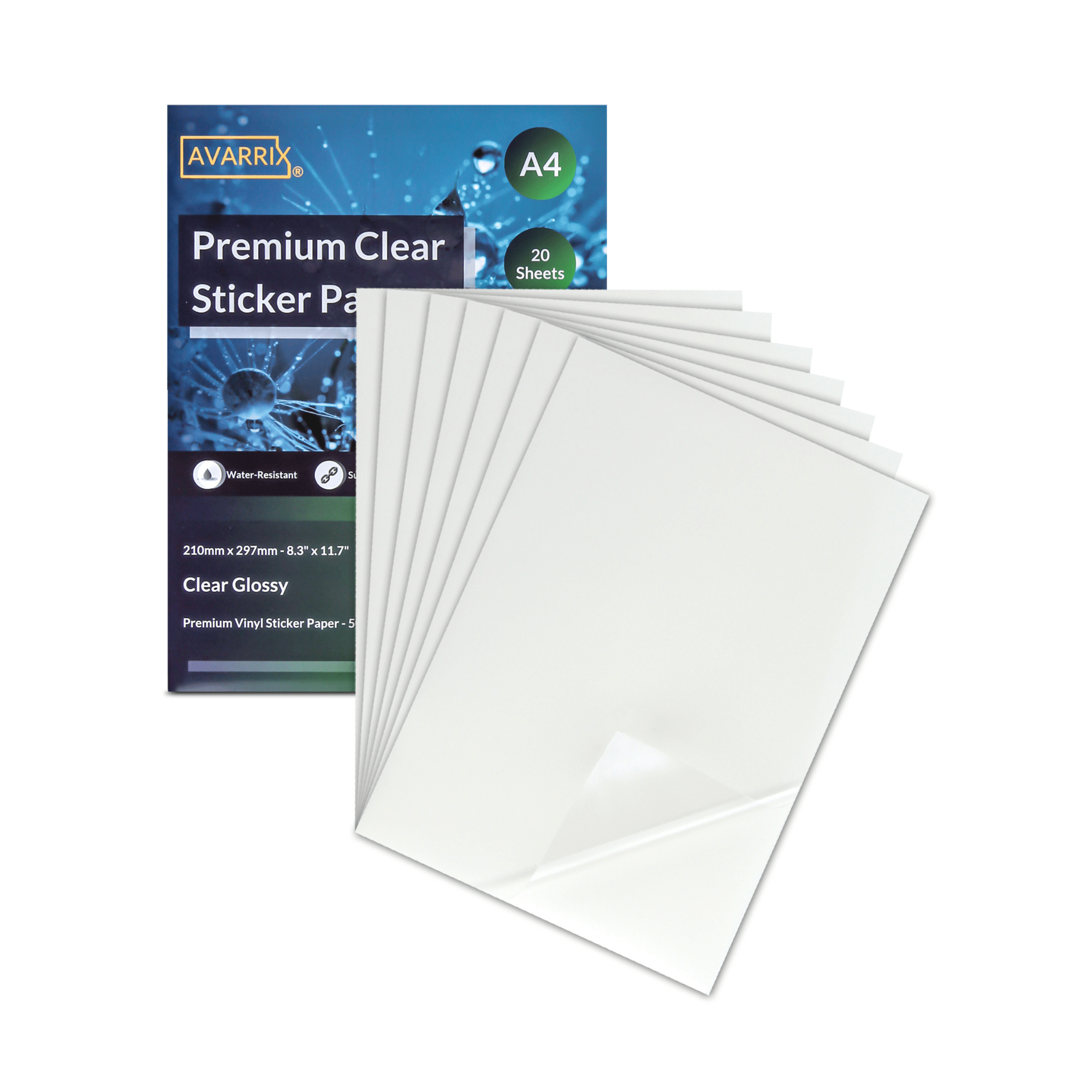 90% Clear Sticker Paper for Inkjet Printer (20 Indonesia