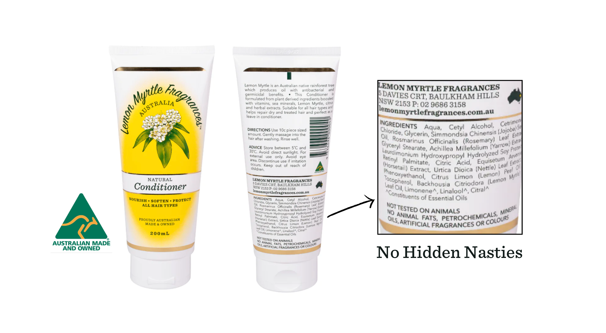 Lemon Myrtle Fragrance Conditioner Product Australian Made