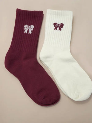 Bow Half Crew Socks - Four Sisters Boutique 