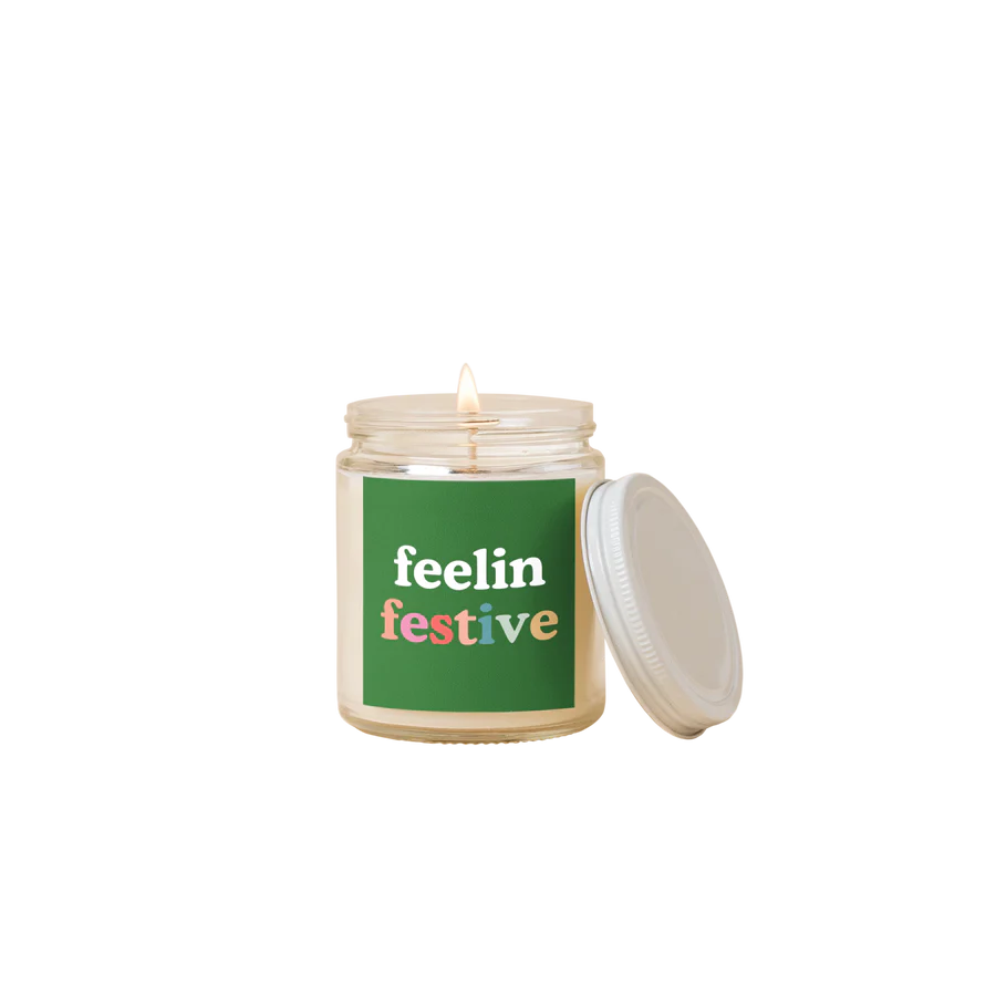 Feelin Festive Glass Jar Candle