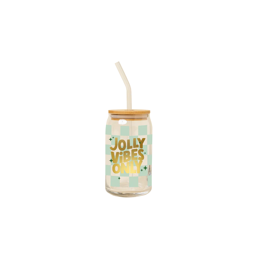 Jolly Vibes Only Glass