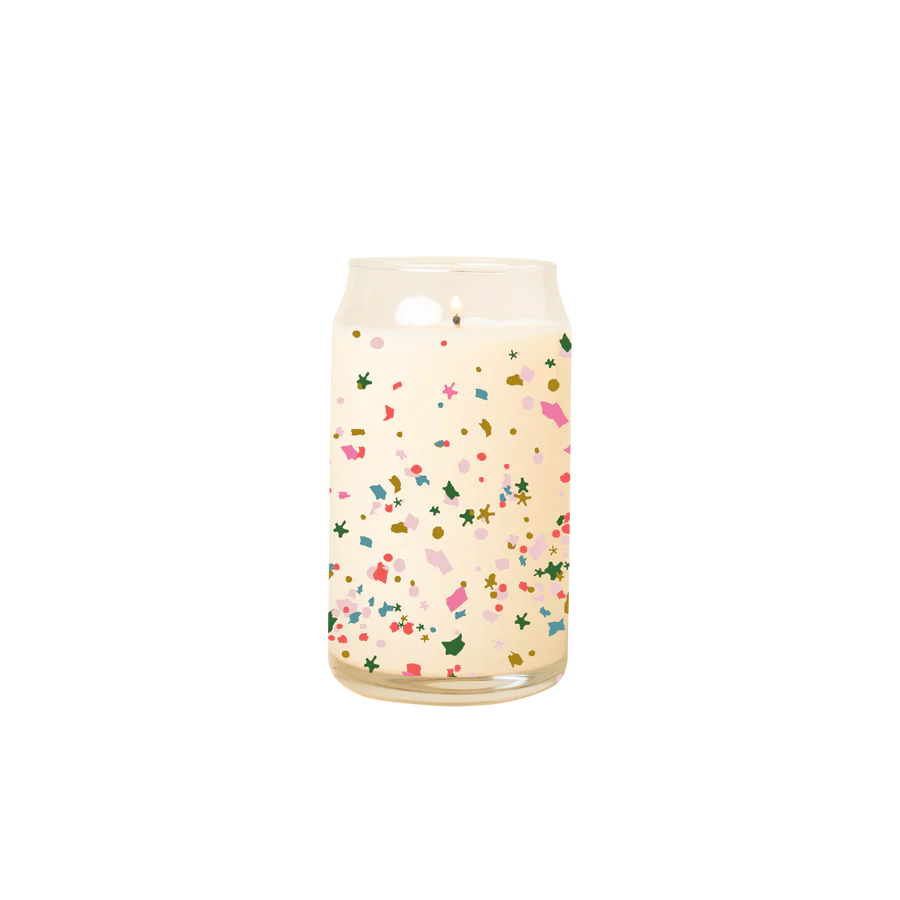 Confetti Crack Beer Can Glass Candle