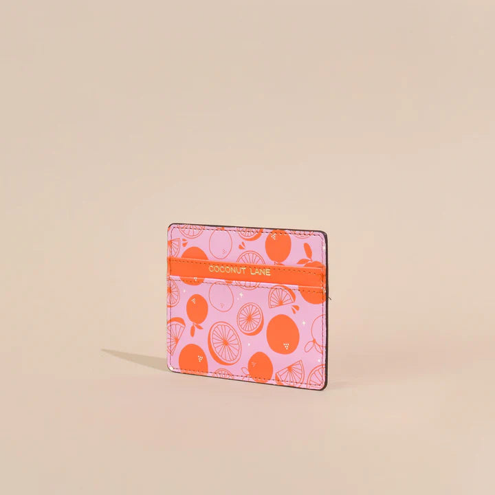 Card Holder (Oranges On Pink)