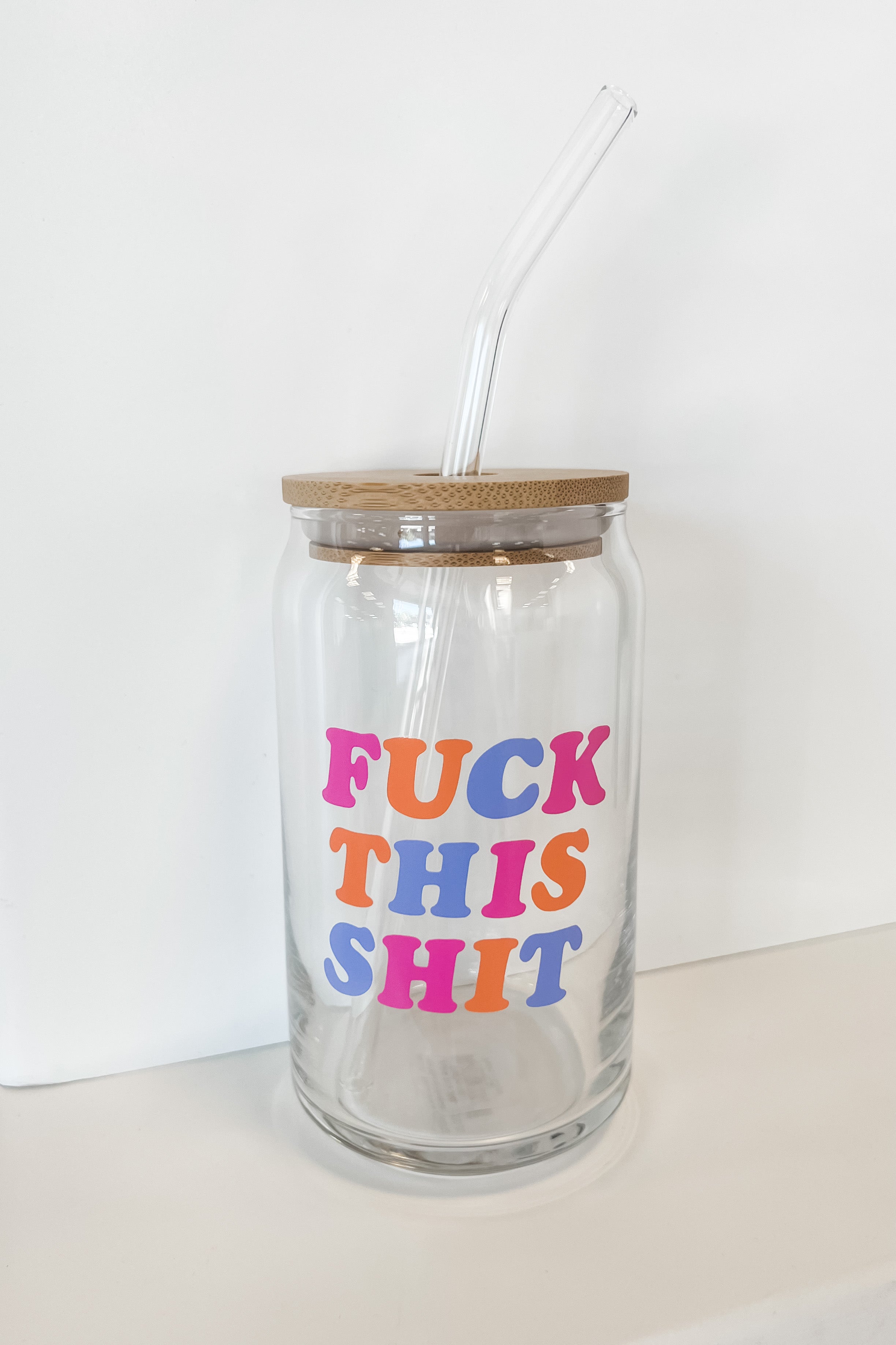 Fuck This Shit Beer Can Glass