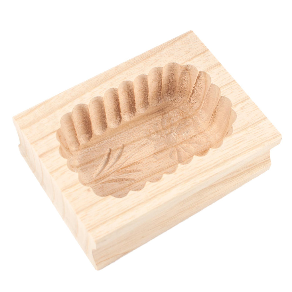 Beechwood Rectangular Floral Butter Mold 125G - Fante's Kitchen