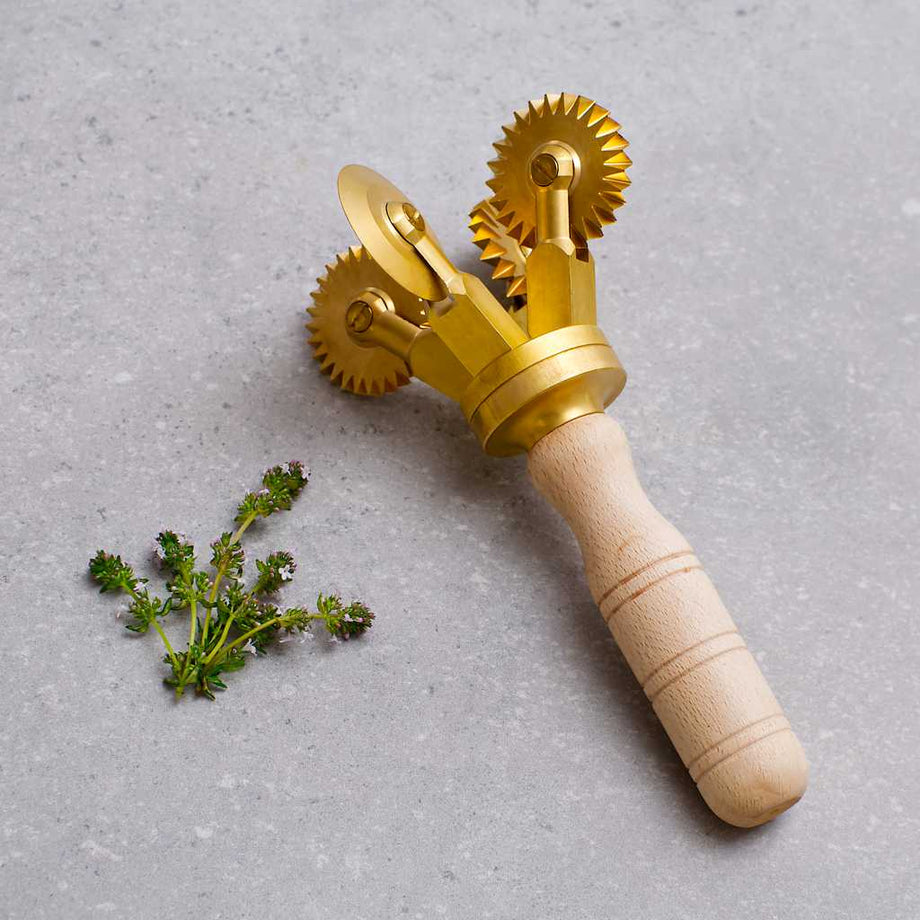 Brass Double Fresh Pasta Cutter — TheDolceVitaExperience