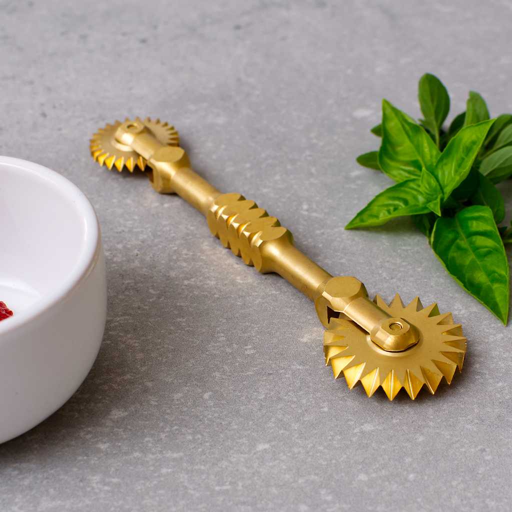 Brass Festooned Pasta Cutter — TheDolceVitaExperience
