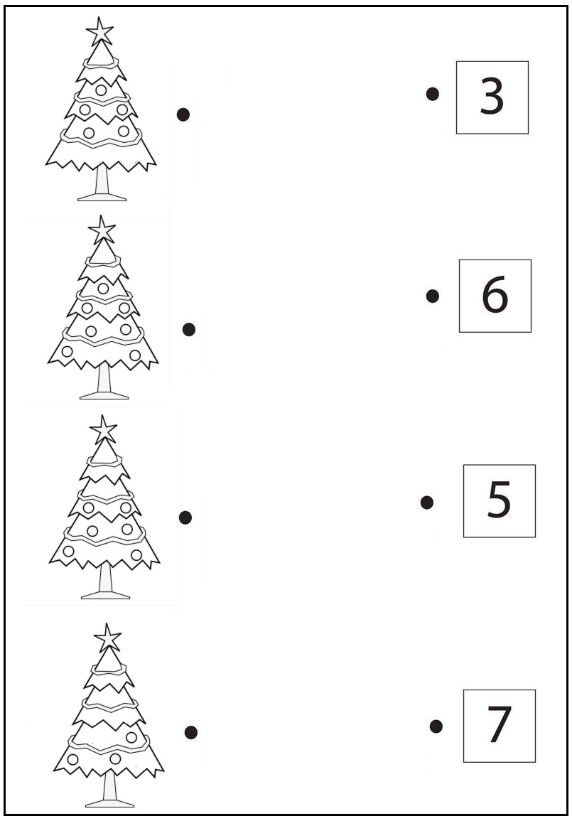 Free Kindergarten Worksheets - Christmas 27 | Olympiad tester