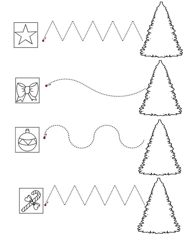 Free Kindergarten Worksheets - Christmas 53 | Olympiad tester