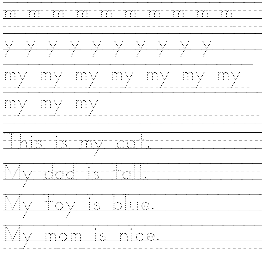 Tracing 'My': Fun Sight Word Practice for Kindergarteners! | Olympiad ...