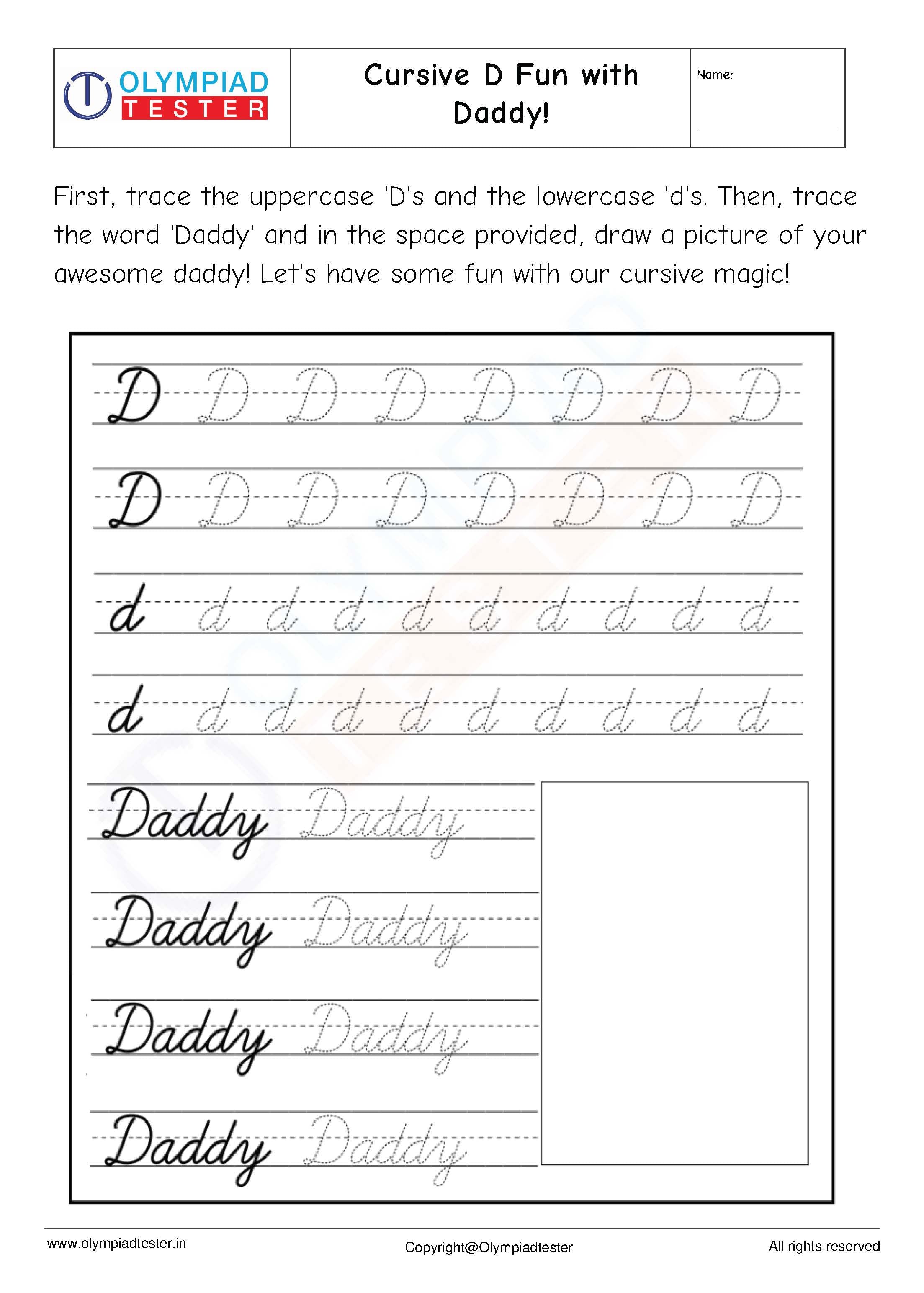 Cursive D Fun with Daddy!