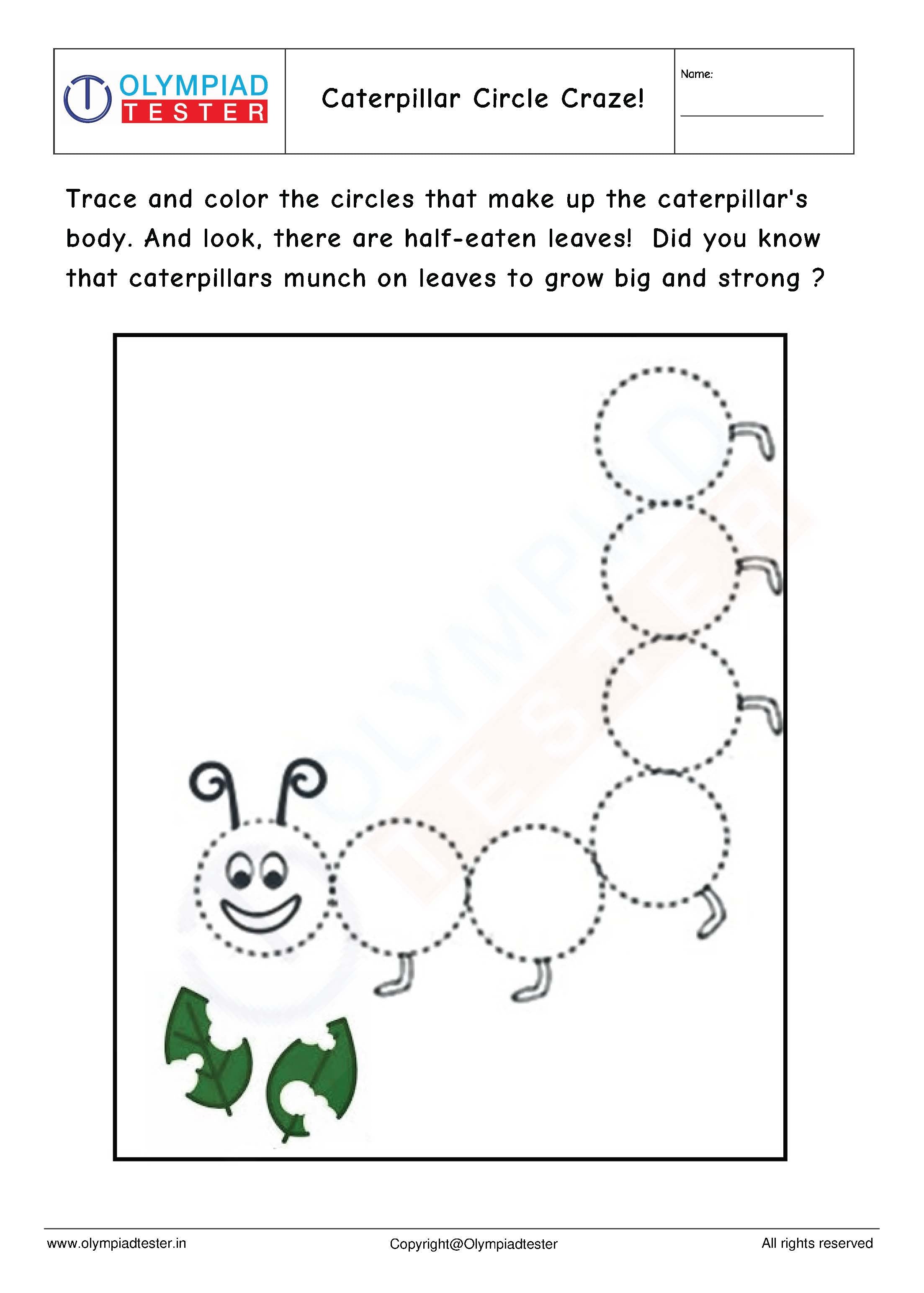 Hungry Caterpillar Worksheet