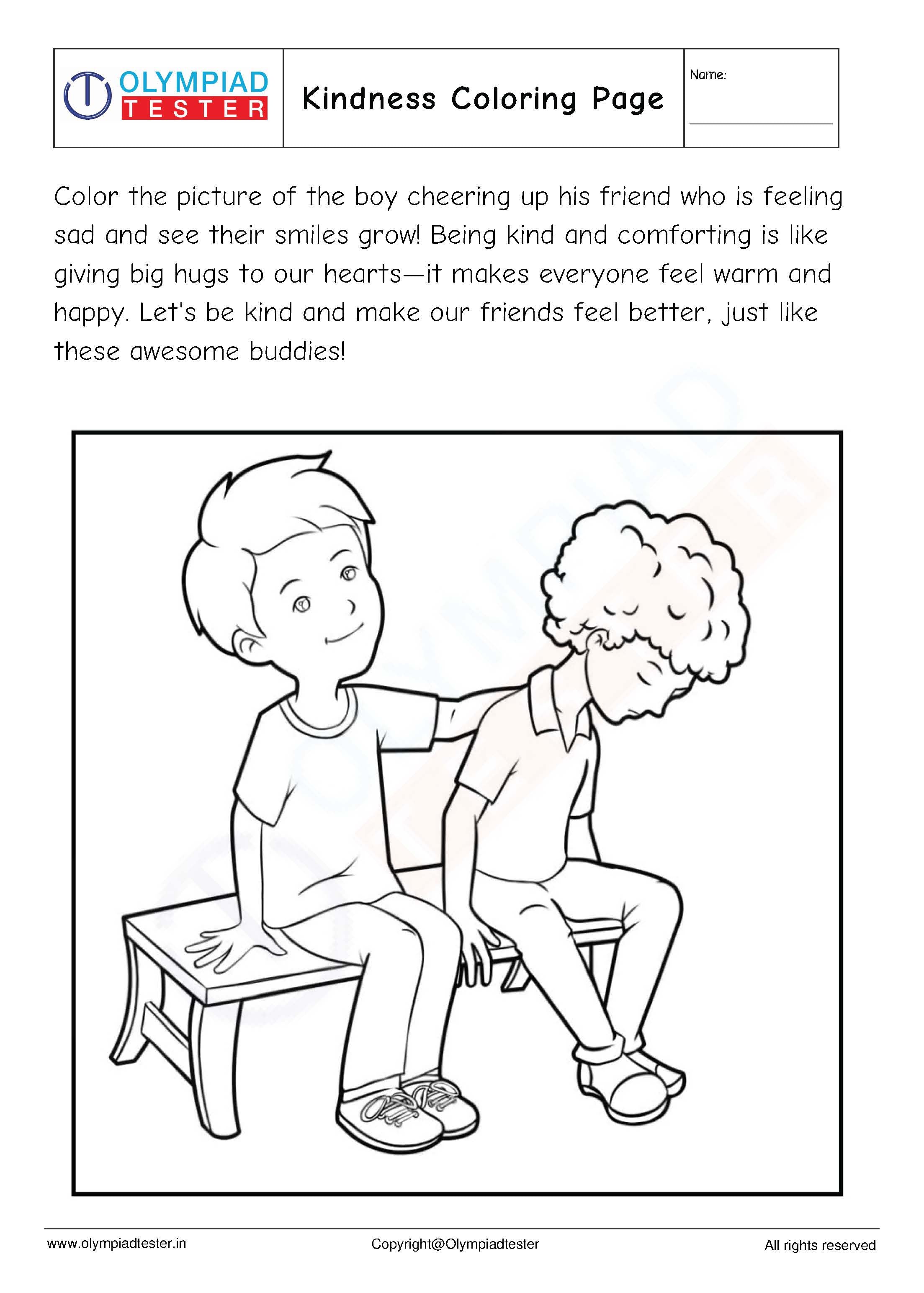 Kindness Coloring Page