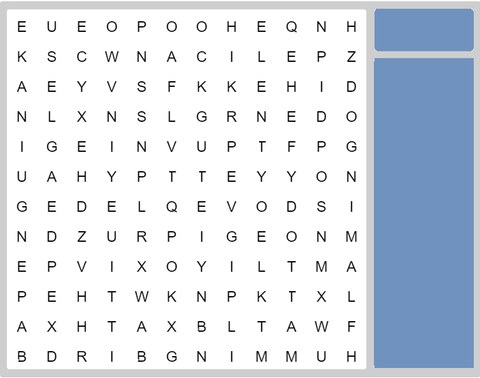 Free word search puzzles and games - birds