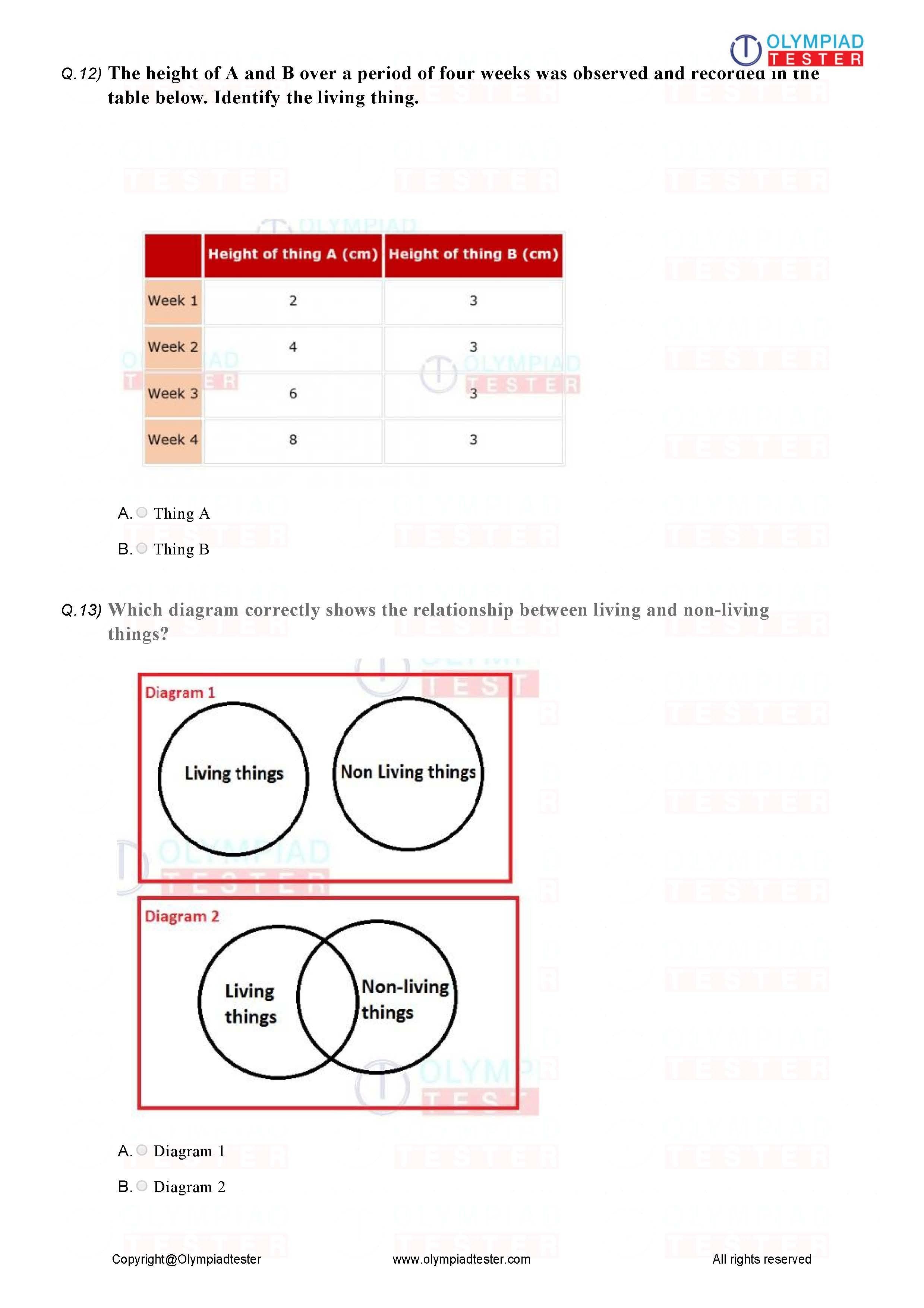 science olympiad worksheets for class 1 pdf animals olympiadtester