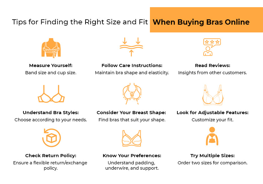 tips for finding the right size and fit when buying bras online