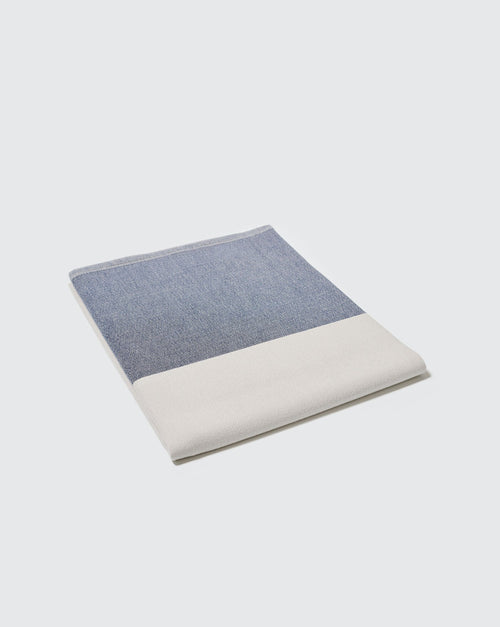 Lambswool Throw Blanket with Edge Stripe | Snowe