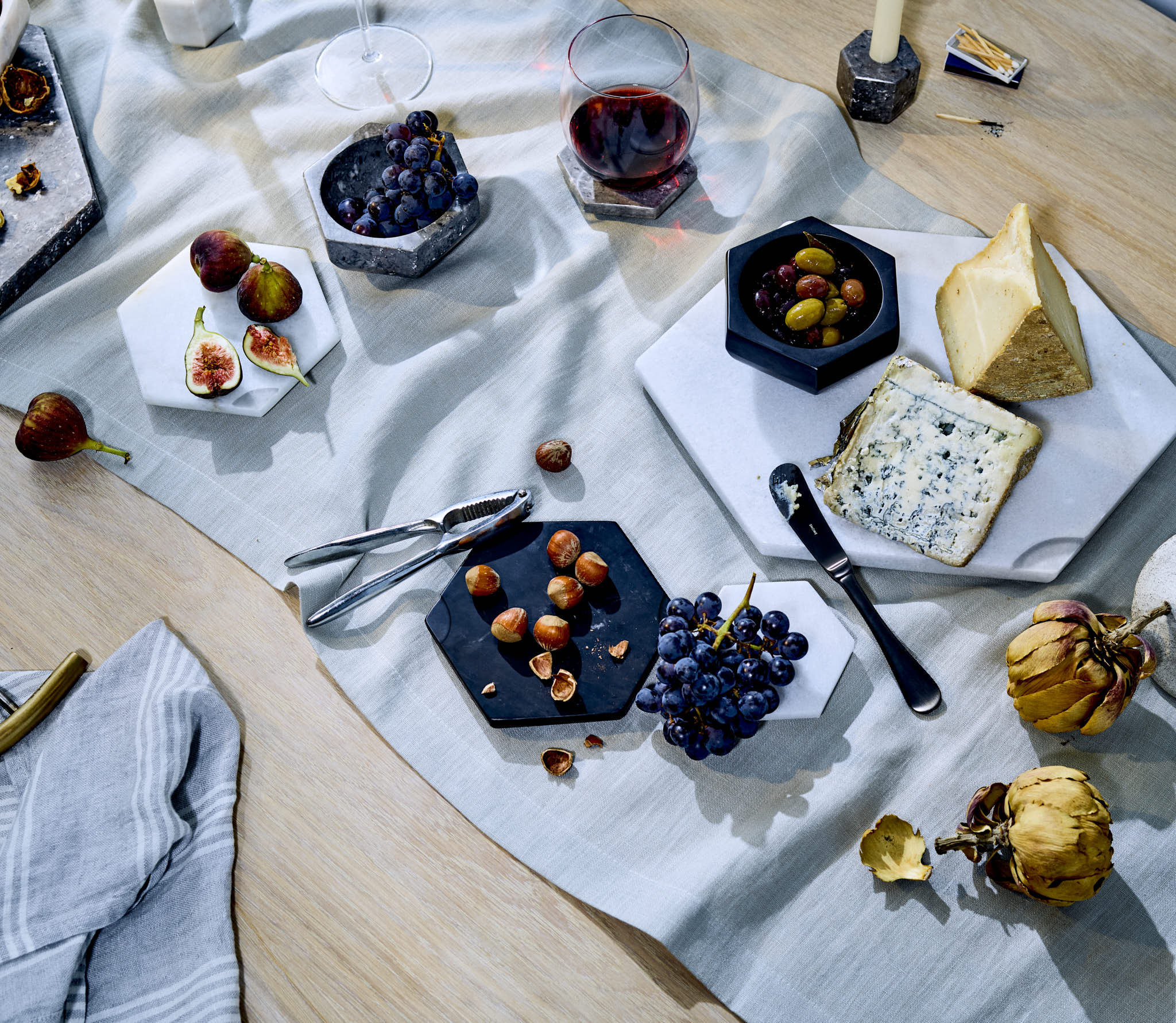 Marble Wine & Cheese Set