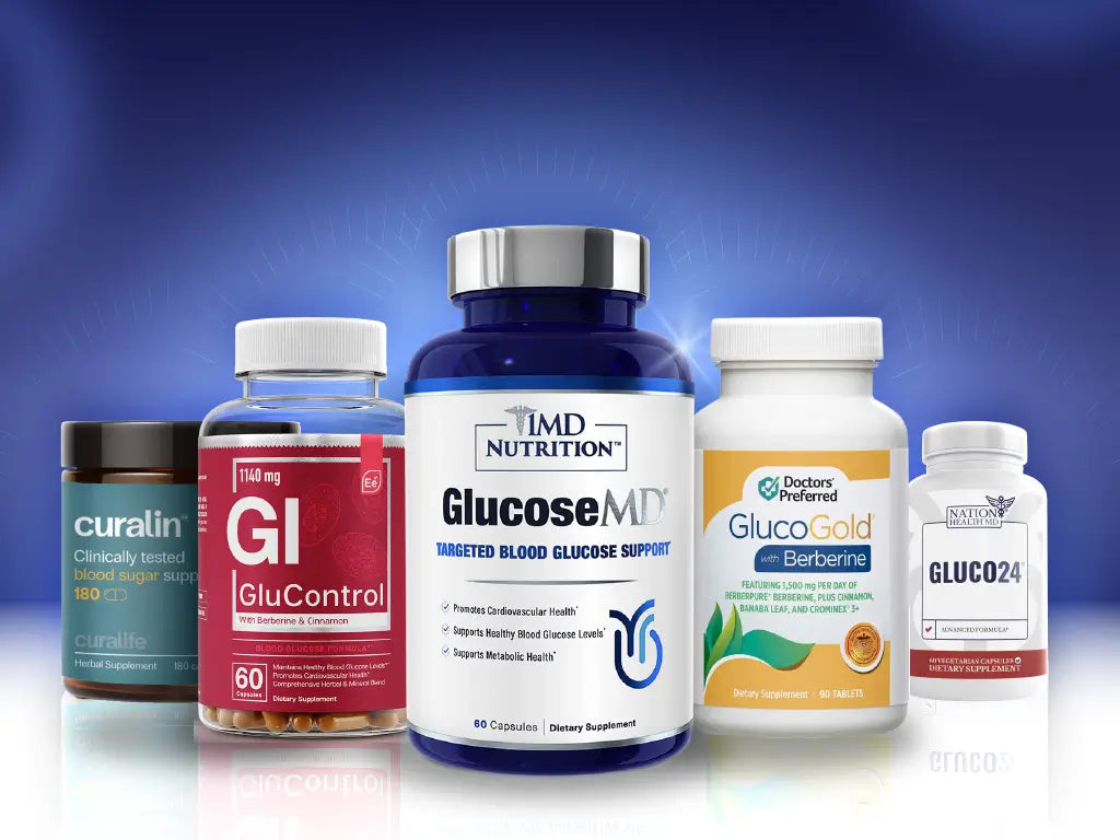 blood sugar supplement products bottles