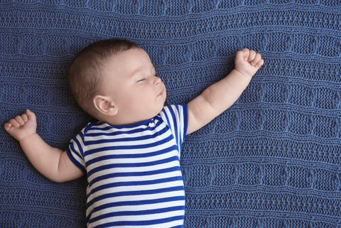 baby sleeps on blue bed- does color matter?