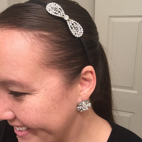 headband and earrings