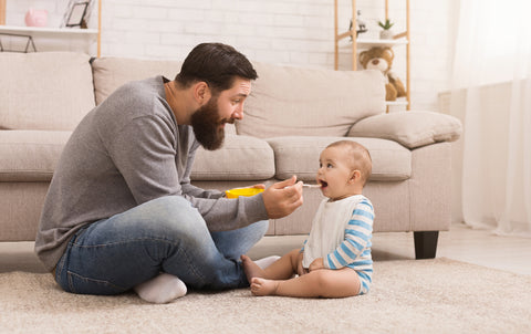 Hungry baby not sleeping with dad